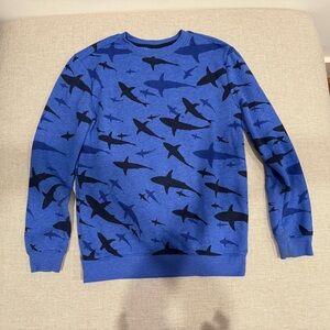 Cat & Jack Blue Shark Print Sweatshirt